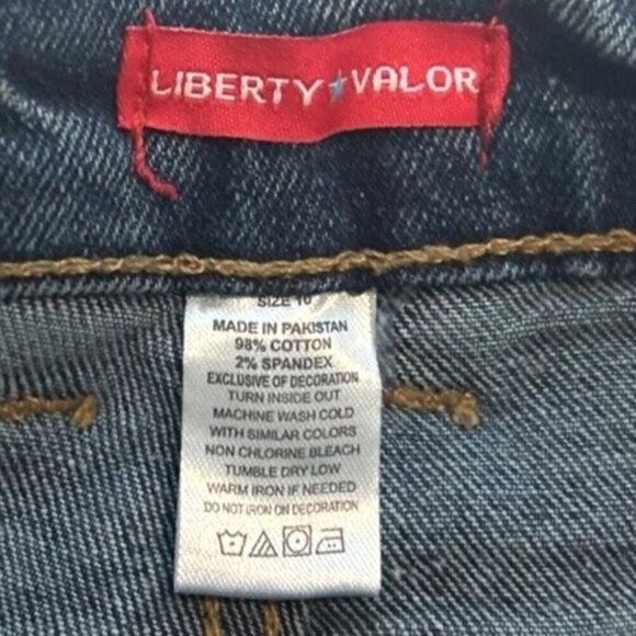 Liberty Valor Jeans Shorts Boy's‎ Size 10 Blue Denim Stretch Durable Flex NWT - Picture 6 of 7